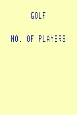Golf title screen for Arcadia 2001